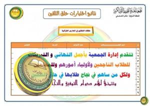 نتائج اختبارات حلقات التلقين بالمدارس القرآنية بمحافظة الخفجي